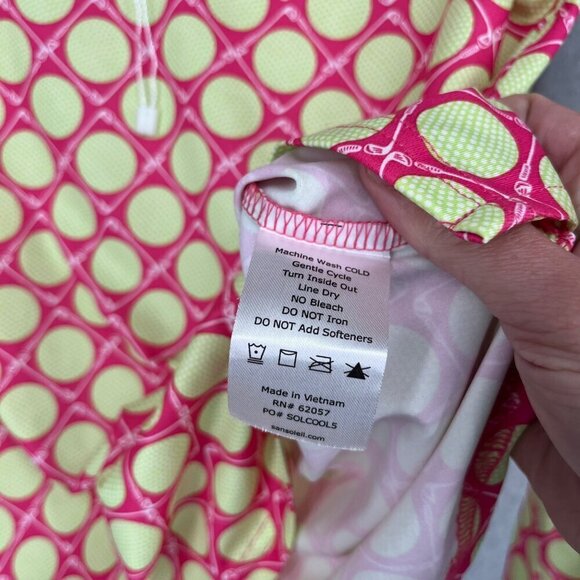 SanSoleil Womens Quarter Zip Long Sleeve Top Size XS Pink Golf Club Ball 50 UPF - Picture 7 of 11